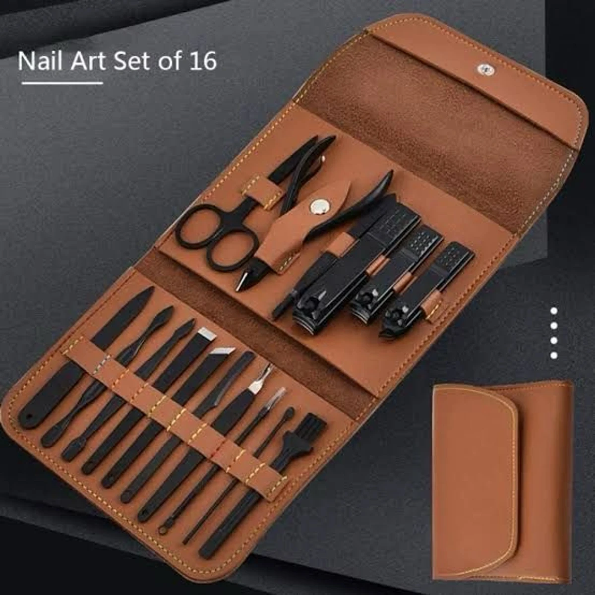 16pcs Stainless Steel Nail Cutter Tool Set