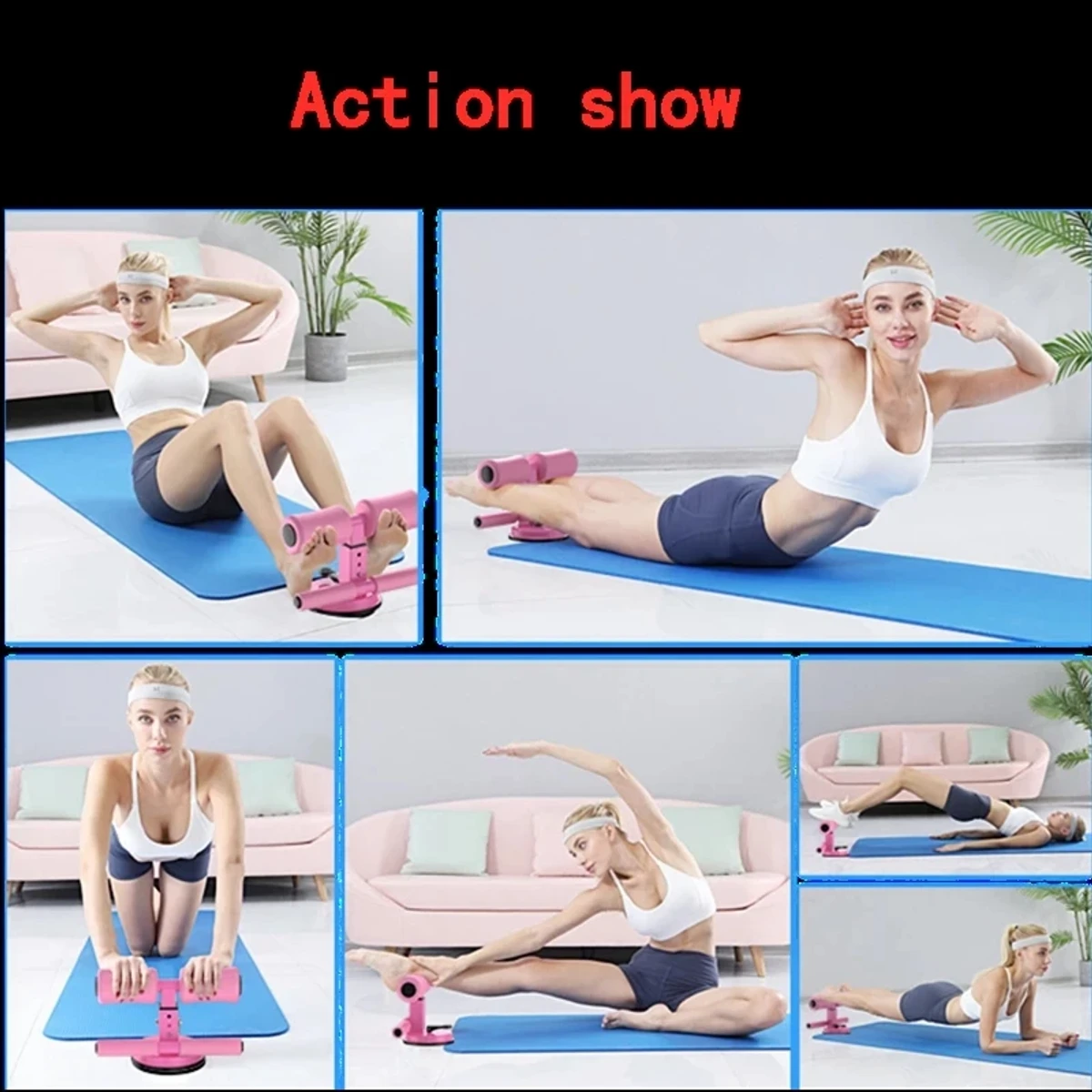 SELF SUCTION SIT UP BARS DOUBLE BEARS